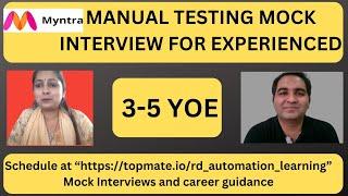 Manual Testing Interview Questions and Answers| Manual Testing Mock Interview for Experienced