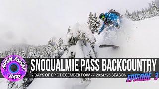 2 Days of EPIC December Backcountry SNOWBOARDING in Snoqualmie Pass // EP3