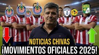 ¡FICHAJES al MONENTO! 10 MOVIMIENTOS OFICIALES CHIVAS 2025 | FELIZ AÑO 2025