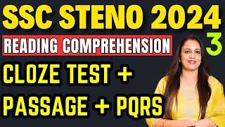 Target Batch:- STENO 2024 | Part - 3 | Cloze Test + Passage + PQRS | Free Batch | By Rani Ma'am