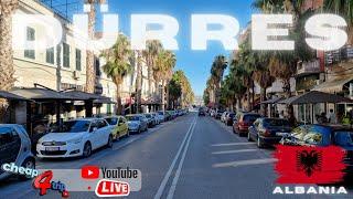 WALKING TOUR  LIVE in DURRES ALBANIA  GRAVADO JULHO 2022 CHEAP4TRIP   !!!