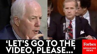 JUST IN: John Cornyn Plays Past Video Of Biden And Clarence Thomas He Says Is A 'Searing' Memory