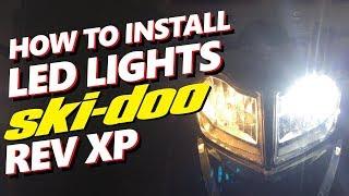 Ski-Doo HOW TO INSTALL headlight LED upgrade | EAGLE LED | H4 Ski-Doo Rev XP | 2009-2018