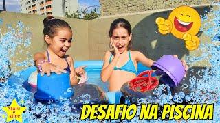 DESAFIO DA PISCINA DESAFIO COM TORTA NA CARA NA PISCINA