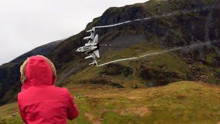  Great Low Level Mach Loop Flybys With RAF Tornado 4-Ship!