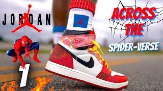 2023 JORDAN 1 SPIDERMAN ACROSS THE SPIDER VERSE NEXT CHAPTER DETAILED REVIEW & ON FEET W/ LACE SWAPS