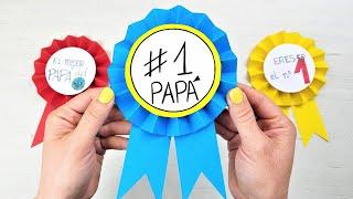  Cómo hacer una medalla casera y fácil de papel para el día del Padre