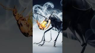 Bombardier and longhorn beetle which insect is stronger?