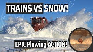 Ultimate Train Snow Plowing Compilation - Trains vs. Snow