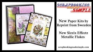 #386 New Sizzix Effectz Metallic Flakes & Reprint Paper Kits , did you know they could do this?