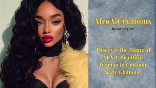 Discover the Magic of AI Art Beautiful Woman in Cartoon Style Glamour | lookbook | blackfemales