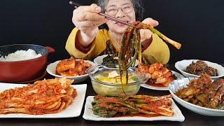 Cooking + Mukbang) Grandmother as delicious as Silbi Kimchi Country Table Kimchi Mukbang [Grandma]