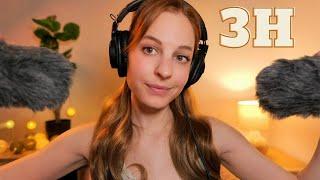 ASMR  3H DEEP RELAXATION (FLUFFY MIC, WHISPERING, SHHH, EAR BLOWING) -extra gentle ear to ear 