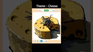 Tryhard Artist drawing a cheese in Speed Draw challenge  #roblox #art #drawing #painting