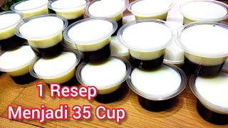 Puding cup 1000 buat jualan || Puding susu coklat