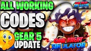 *NEW* ALL WORKING GEAR 5 UPDATE CODES FOR ONE FRUIT! ROBLOX ONE FRUIT SIMULATOR CODES