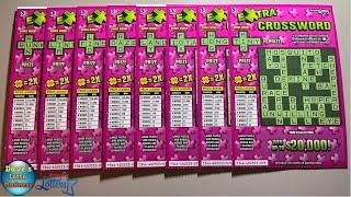 Let's Play 8 Crossword Scratch Offs in a Row!$20K PRIZE TICKETS