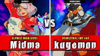 GGST | Midma (Elphelt) VS kugemon (Ramlethal) | Guilty Gear Strive High level gameplay