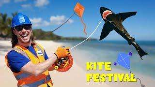 Handyman Hal Explores a Kite Shop | Kite Festival with Big Shark Kite | Fun Videos for Kids