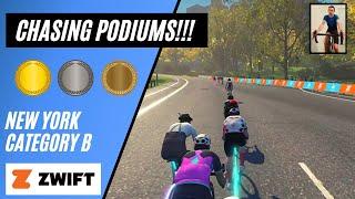 BEST ZWIFT FINISH While Racing with the Zwifty Zwifter!!! // LaGuardia Loop // Category B