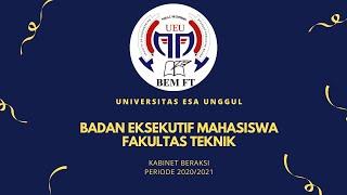 Struktur Kepengurusan BEM Fakultas Teknik Universitas Esa Unggul Periode 2020/2021 Kabinet Beraksi