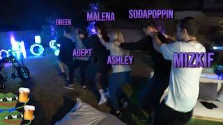 Twitch Party at Sodapoppins House Ft, xQc Mizkif Maya Greekgodx Adept Ashley & Sodapoppin