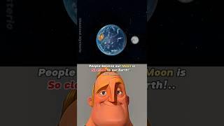 The actual distance between the Moon and Earth #shorts #youtubeshorts #space #fyp #science