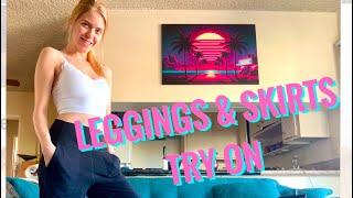 SKIRT & LEGGINGS TRY ON HAUL G4 FREE ACTIVEWEAR | Cosette DeMille