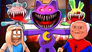 Catnap sent me to scary obbys | Roblox Smiling Critters