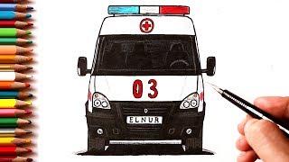 How to draw an ambulance car | Ehedov Elnur