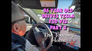 86-Year-Old Mom Uses Tesla FSD v13 Part 2