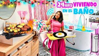 24 HORAS VIVIENDO en EL BAÑO  Decoración Bonita | CONNY MERLIN