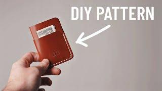 DIY LEATHER CARD WALLET | with PATTERN