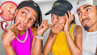 FAKE NOSE PIERCING PRANK ON PARENTS (THEY GOT MAD)| Kota Cake