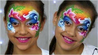 MOANA: Tropical Princess  Face Painting & Makeup for Kids