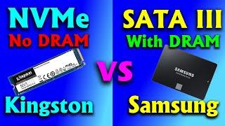Big Surprise! NVMe vs SATA III SSD. Kingston NV1 speed test vs Samsung SATA III SSD