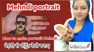 Portrait mehndi tutorial | how to make portrait mehndi | portrait mehndi on hand | portrait mehndi