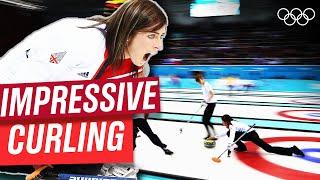 The most impressive curling shots in Olympic history! 