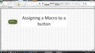 Assign Macro to Button in Excel 2010