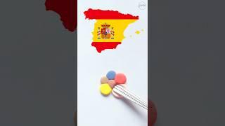 Spain flag clay colors mixing ideas #spain #clay #colormixing #diy #asmr #art #shorts #ideas #yt 