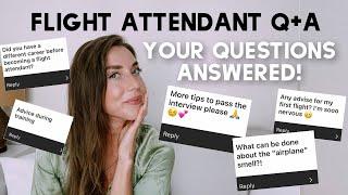 YOUR QUESTIONS ANSWERED! - Flight attendant Q+A 2023