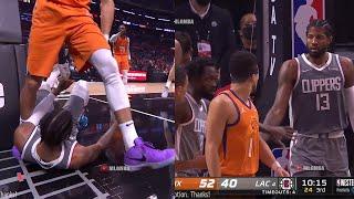 Devin Booker steps over Paul George  Suns vs Clippers