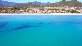 Cinque chilometri di sabbia bianca Spiaggia La Caletta Siniscola Sardegna 4k