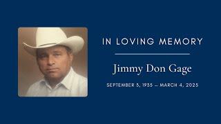 Funeral Service - Jimmy Gage - March 8, 2025