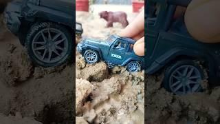 Off-roading test by Mahindra Thar Miniature 4×4 drive experience 1:32 scale model car