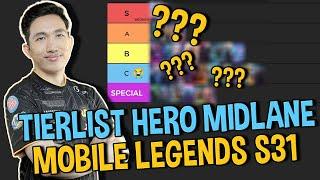 TIERLIST HERO MIDLANE TERBARU S31 - Mobile Legends