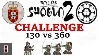 GUN OR BOW? 130 Arquebusiers vs 360 Chosokabe Daikyu Samurai | BATTLE CHALLENGE | Shogun:2 Total War