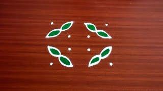 Margali Matham Special Kutti Flower Kolam | Easy Dhanurmasam Muggulu with 4x4 Dots |