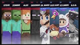 Super Smash Bros Ultimate Amiibo Fights – Steve & Co #26 Minecraft vs Retro