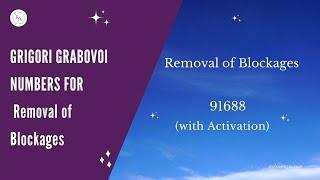 Grigori Grabovoi Numbers for Removal of Blockages-91688 ( with Activation )